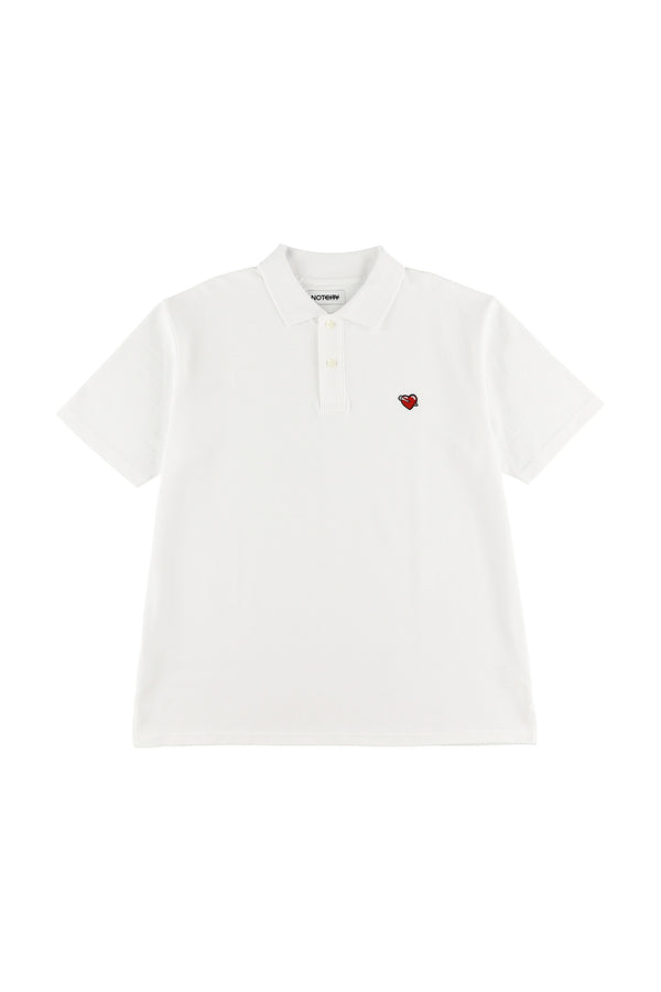 Heart Logo Polo WHITE