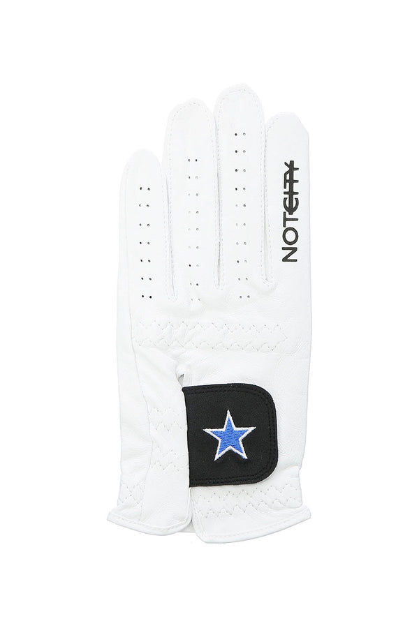 Leather Golf Glove WHITE x BLUE